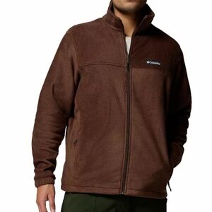 Columbia XXL Men's Brown Fleece Full-Zip Jacket Like New